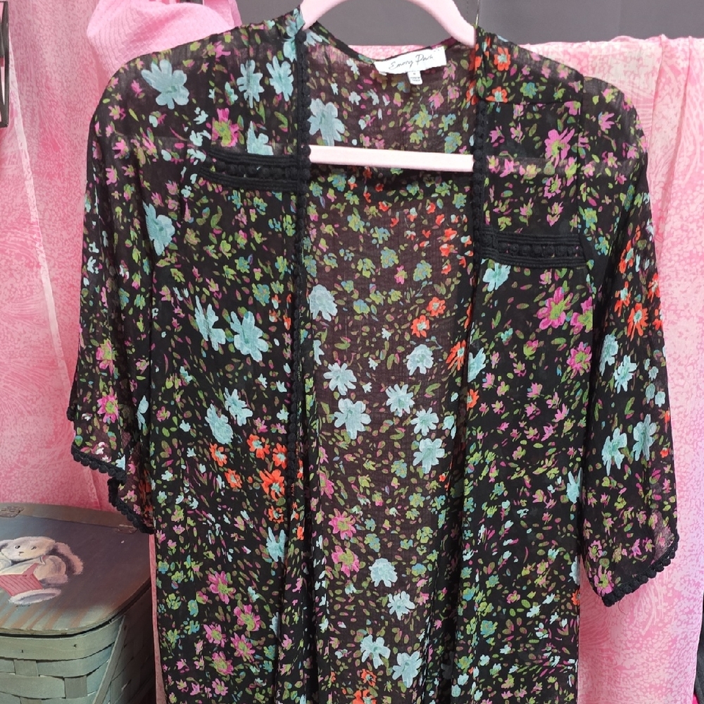 Emory Park Multicolor Floral Kimono